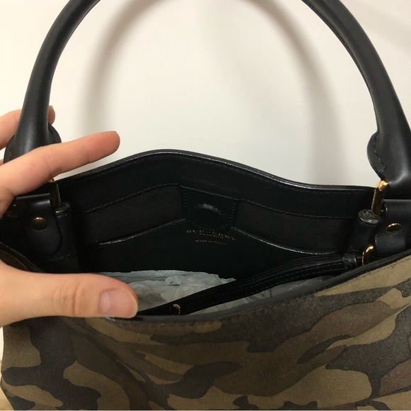 Burberry Prorsum Suede Camouflage Bucket Bag - Picture 3 of 8